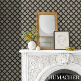 Schumacher Maize Black & Cream Wallpaper