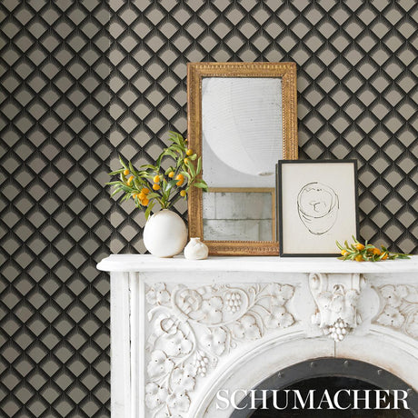 Schumacher Maize Black & Cream Wallpaper