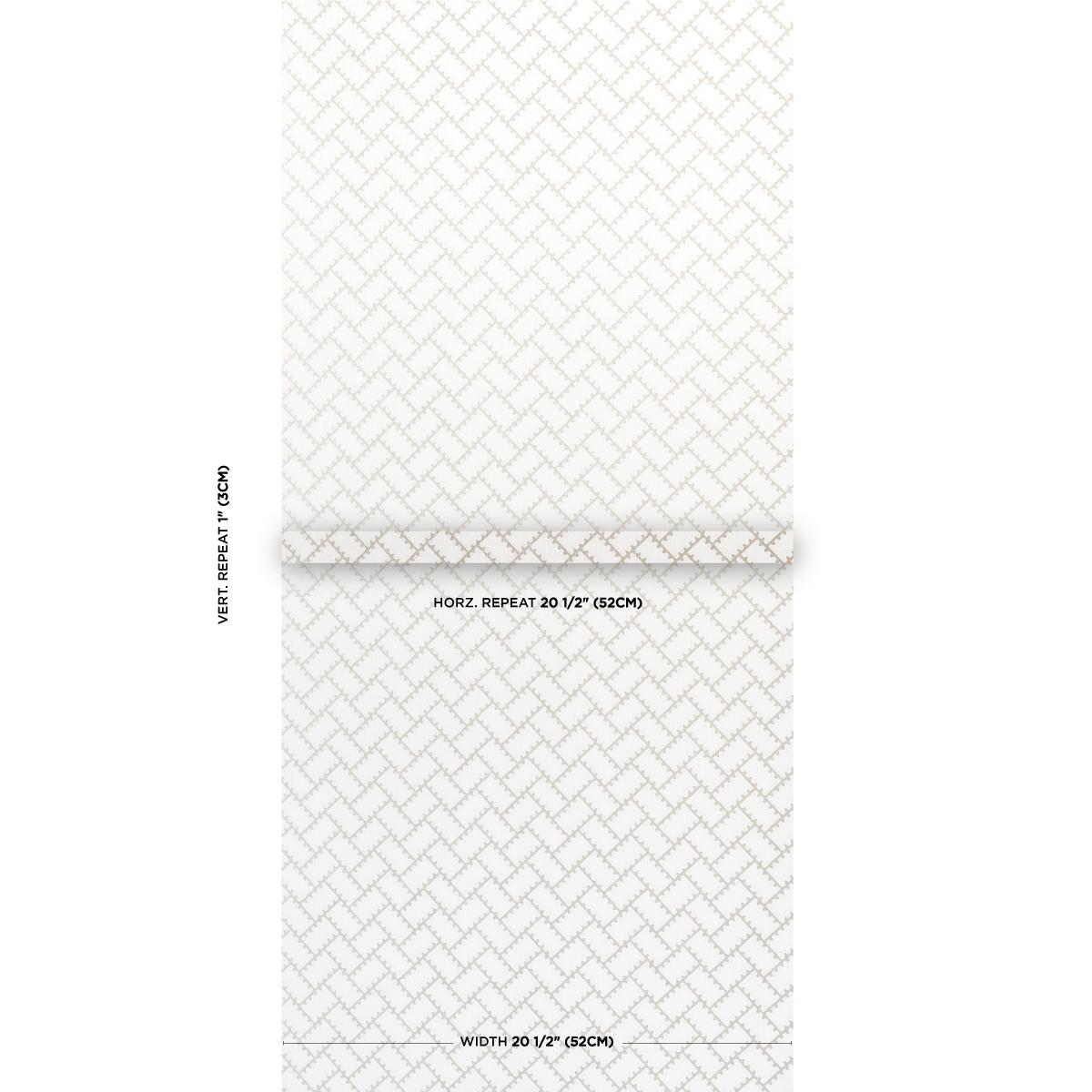 Schumacher Parterre Silver Wallpaper