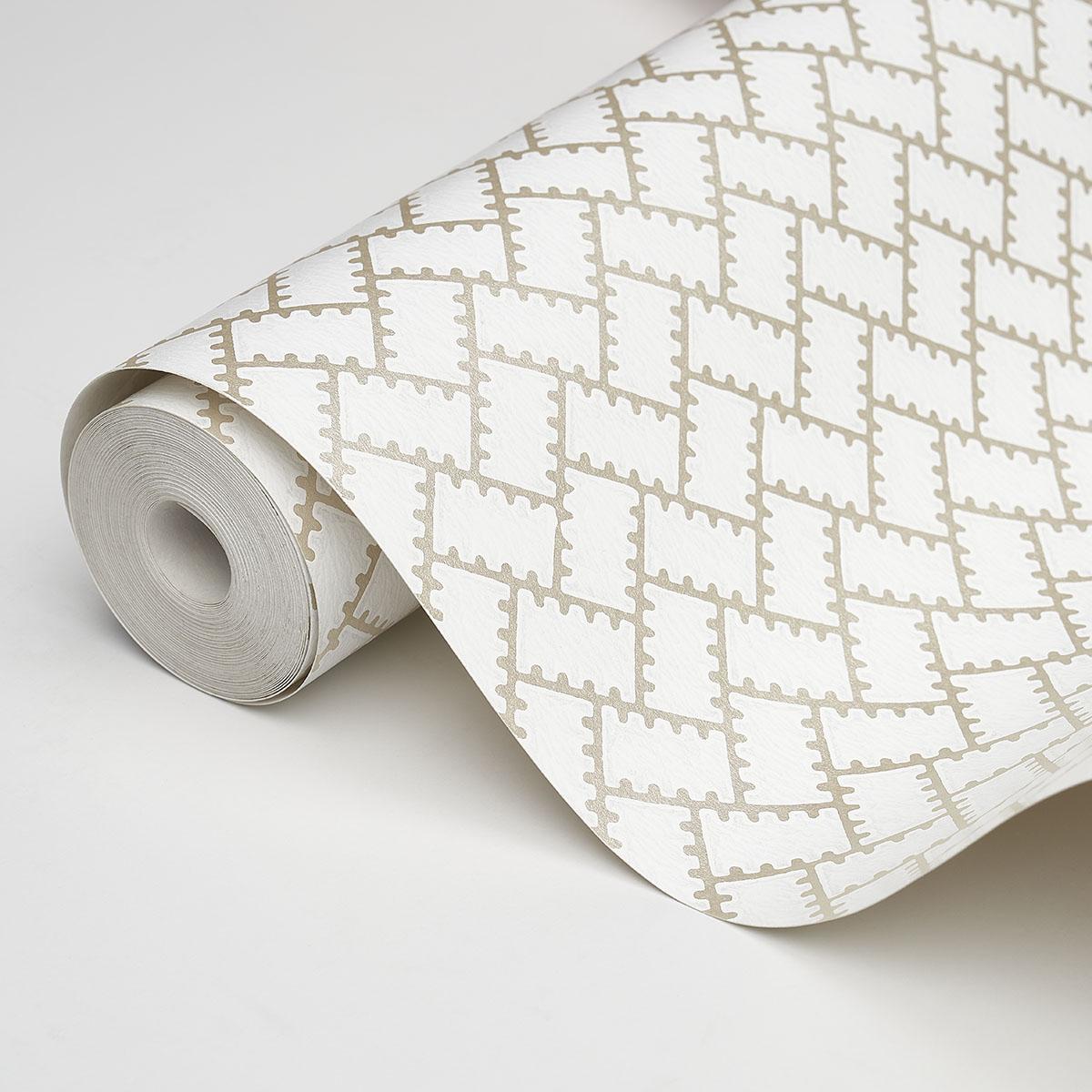 Schumacher Parterre Silver Wallpaper