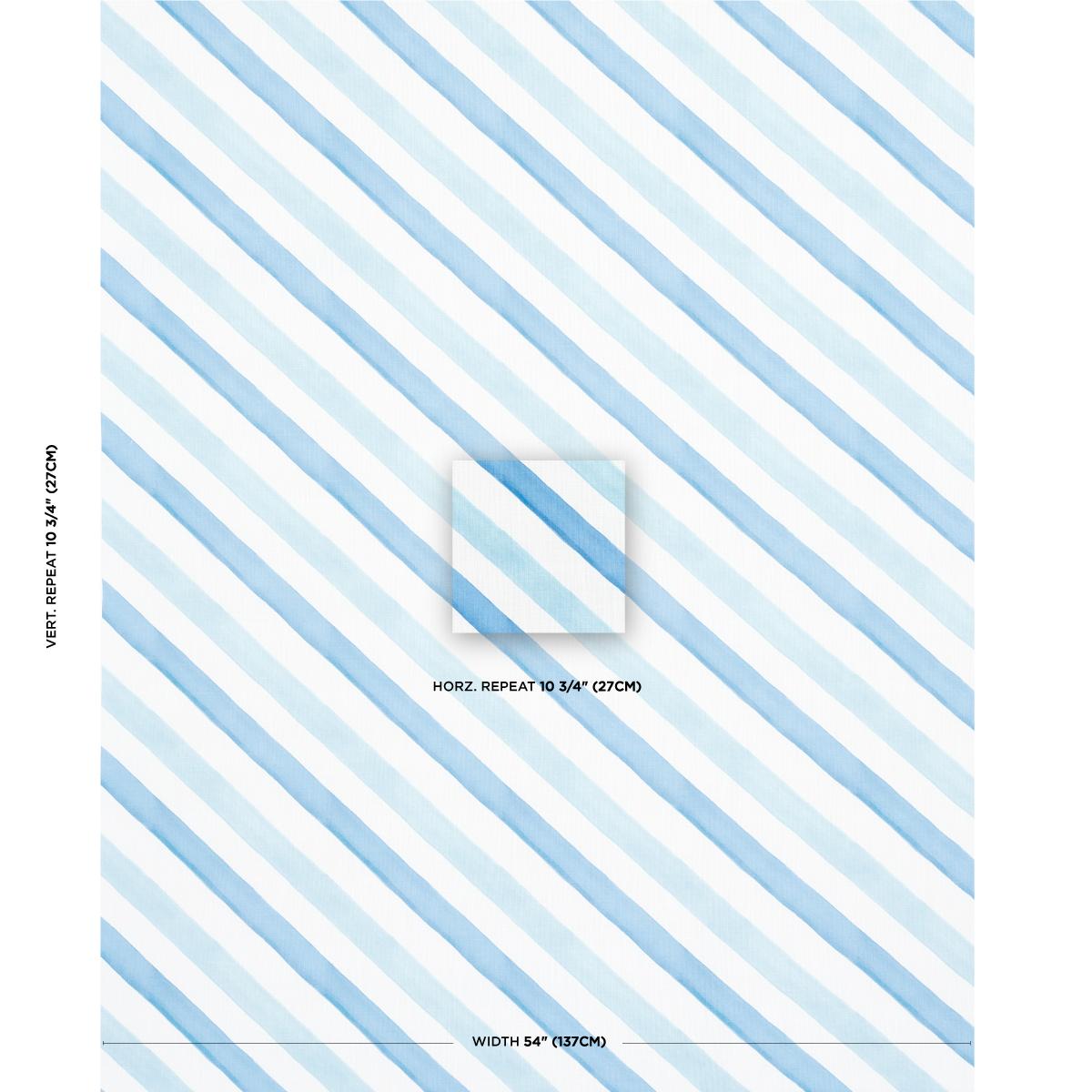Schumacher Seaside Stripe Indoor/Outdoor Ocean Fabric