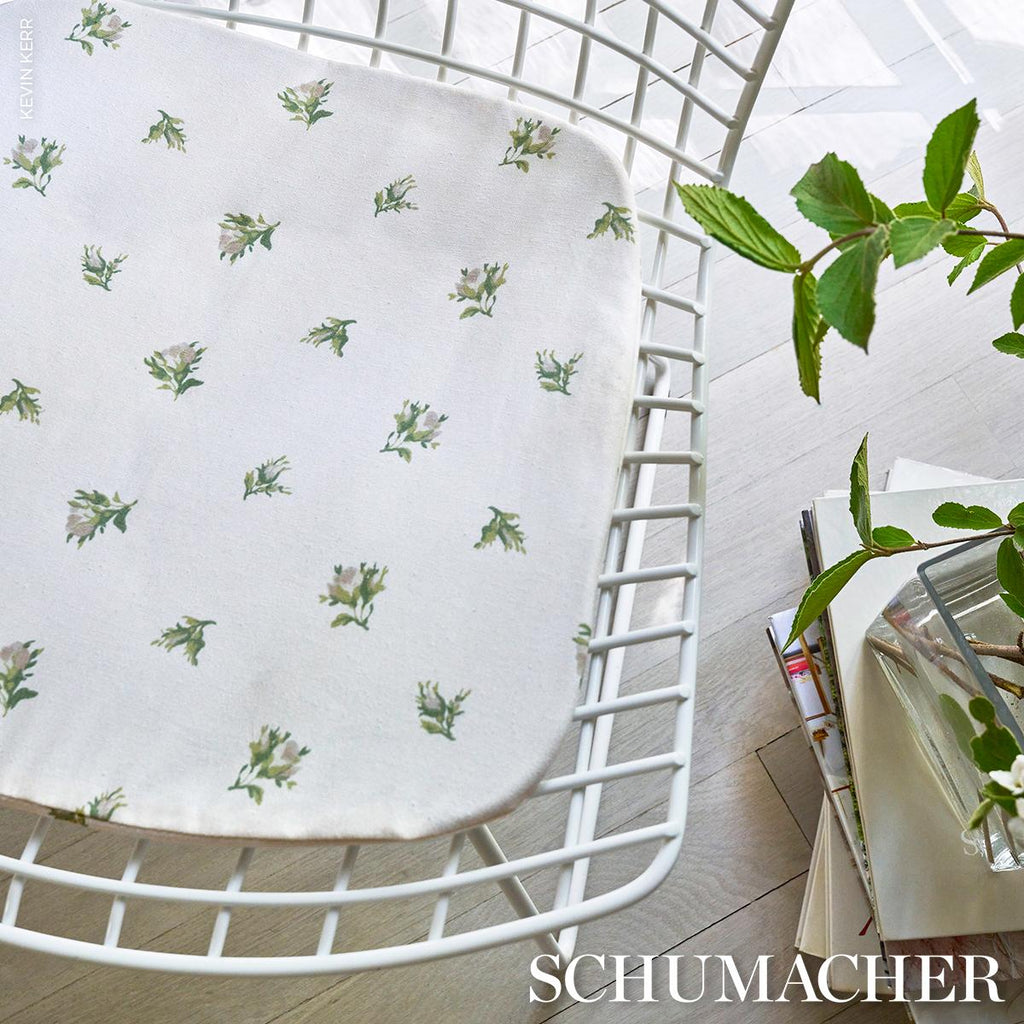 Schumacher Margie Floral Gris Fabric