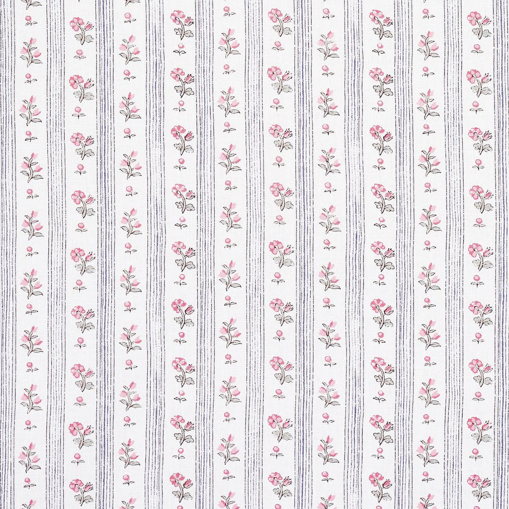 Schumacher Cabanon Stripe Rose Fabric
