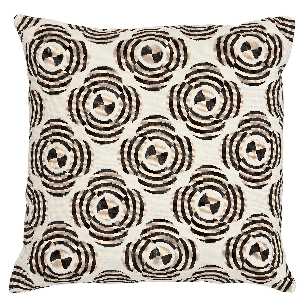 Schumacher Neutral 20" x 20" Le Moderne Cut Velvet Pillow