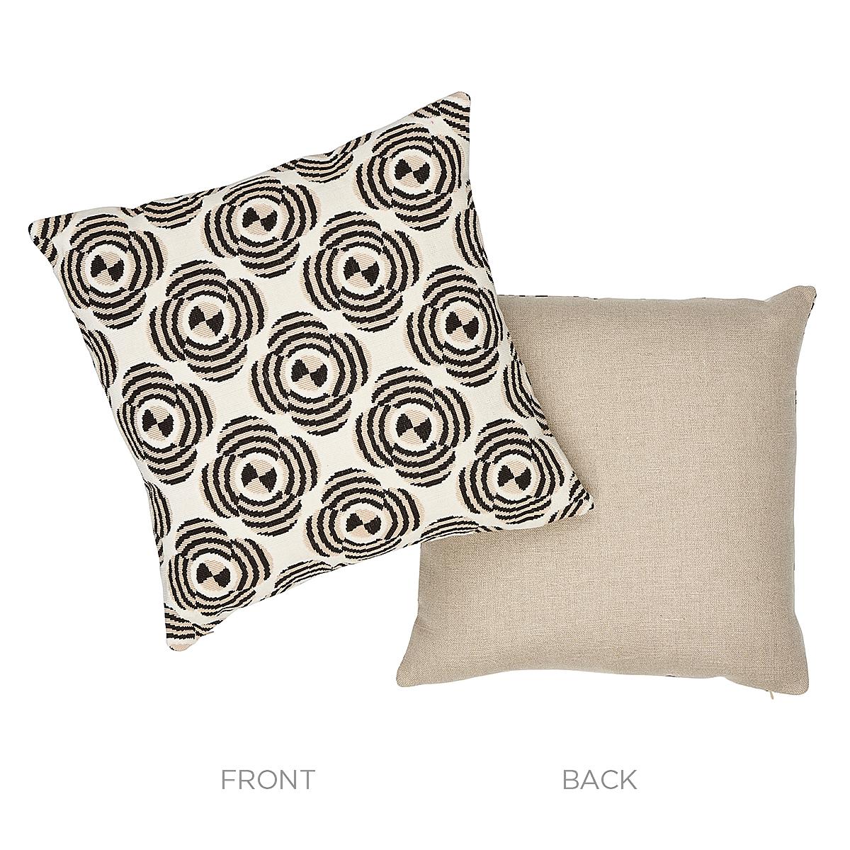 Schumacher Neutral 20" x 20" Le Moderne Cut Velvet Pillow