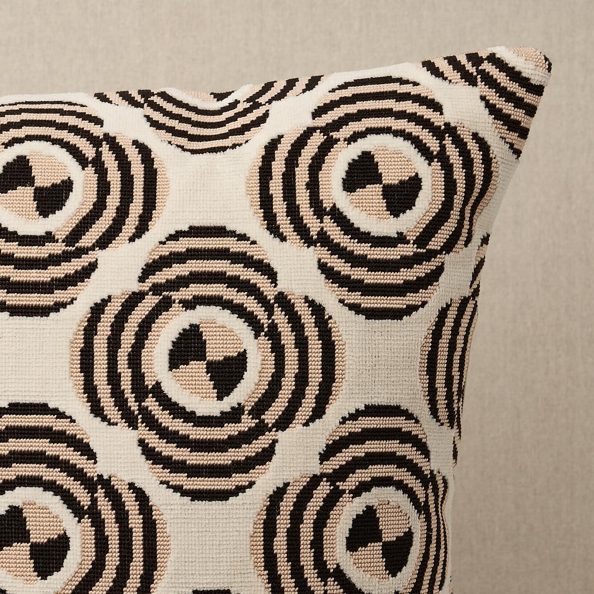Schumacher Neutral 20" x 20" Le Moderne Cut Velvet Pillow
