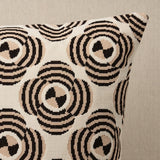 Schumacher Neutral 20" x 20" Le Moderne Cut Velvet Pillow