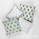Schumacher Marigold 16" x 16" Rosina Floral Pillow