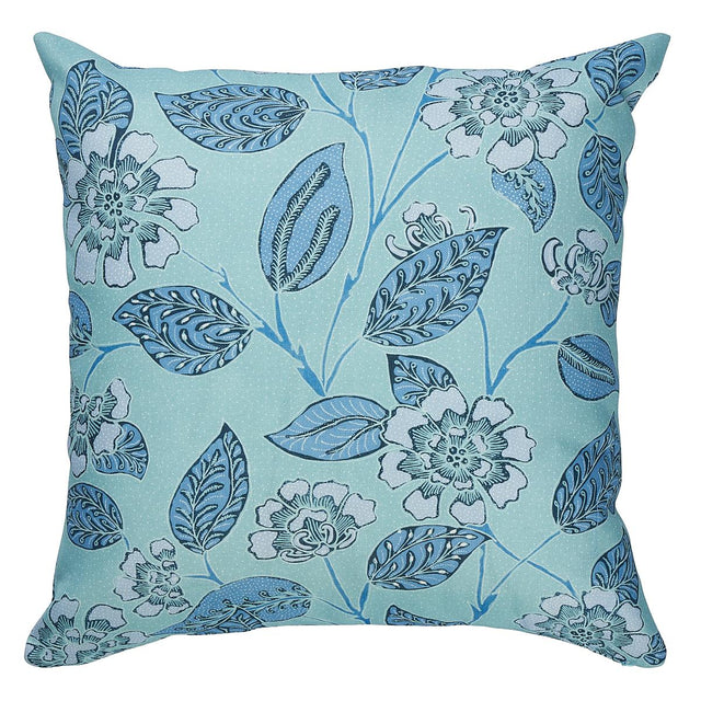Schumacher Blues 18" x 18" Kava Cay I/O Pillow
