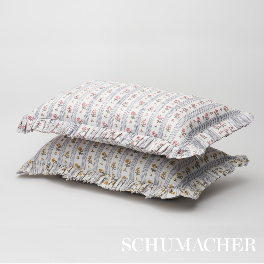 Schumacher Cabanon Stripe Rose 20" x 12" Pillow
