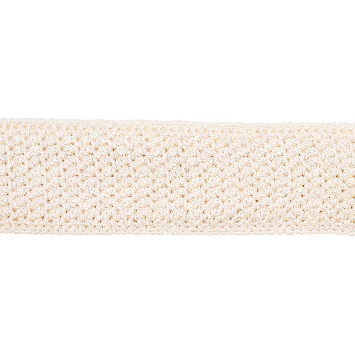 Schumacher Sylvia Crochet Tape Ivory Trim