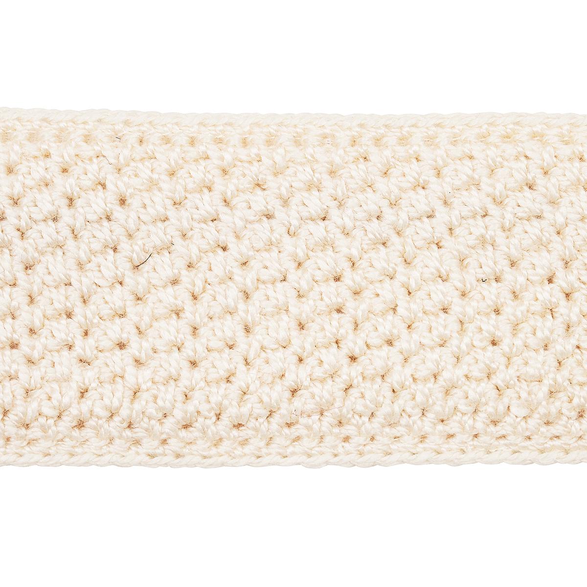 Schumacher Sylvia Crochet Tape Ivory Trim
