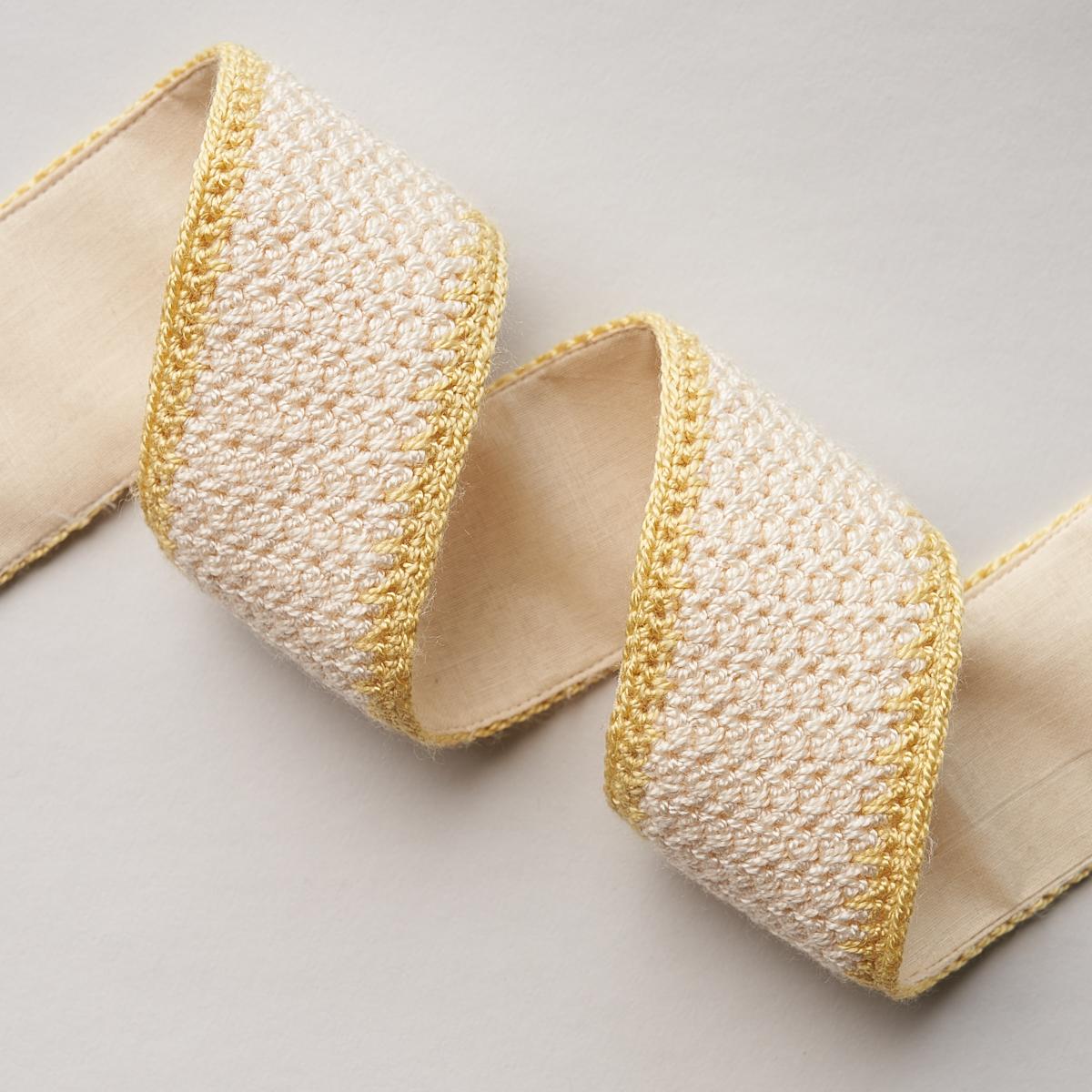 Schumacher Sylvia Crochet Tape Buttercup Trim