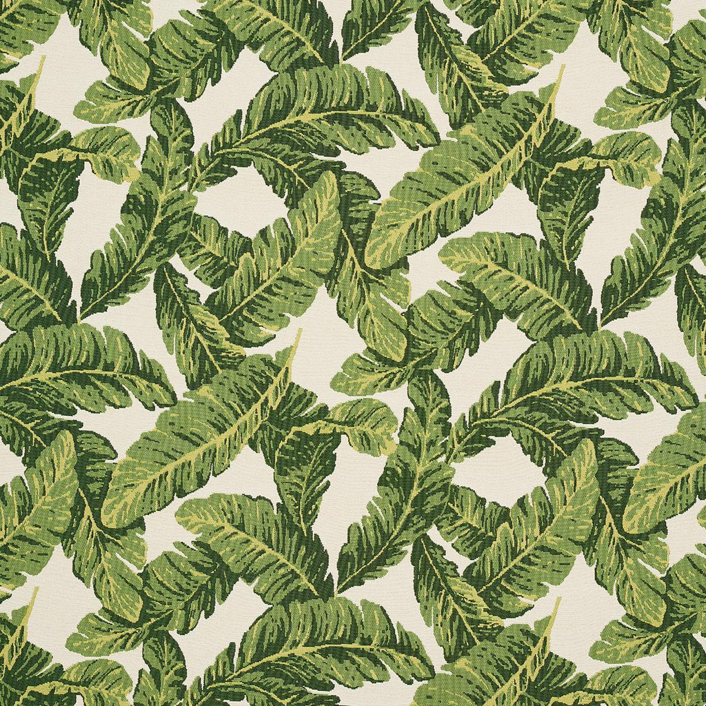 Schumacher Tropical Leaf Indoor/Outdoor Green Fabric