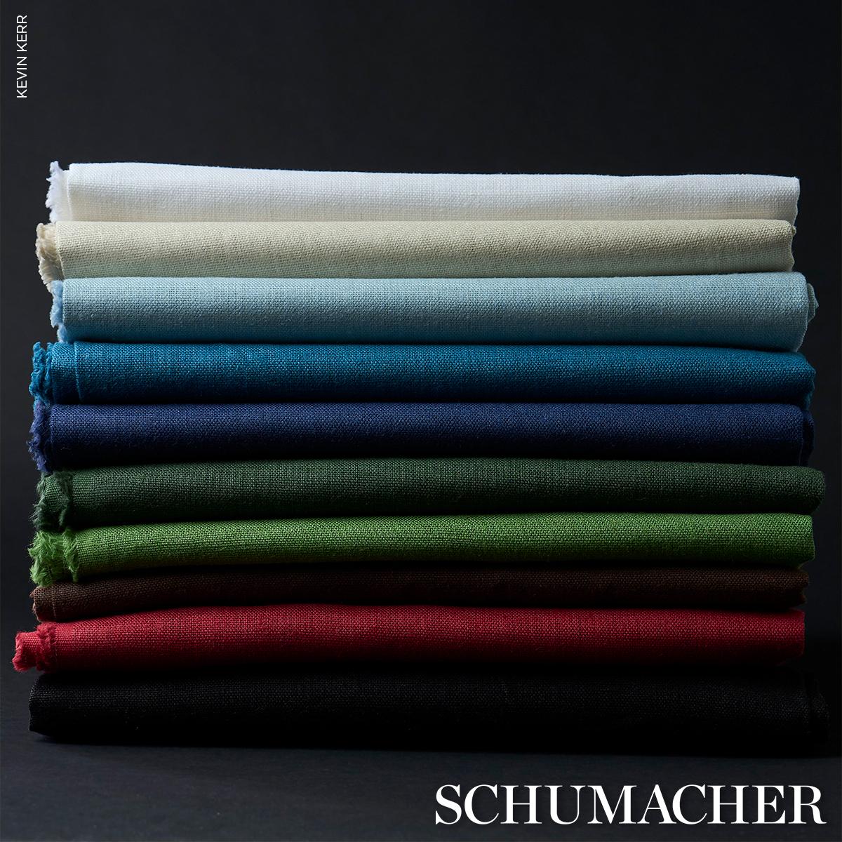 Schumacher Lange Glazed Linen Brown Fabric