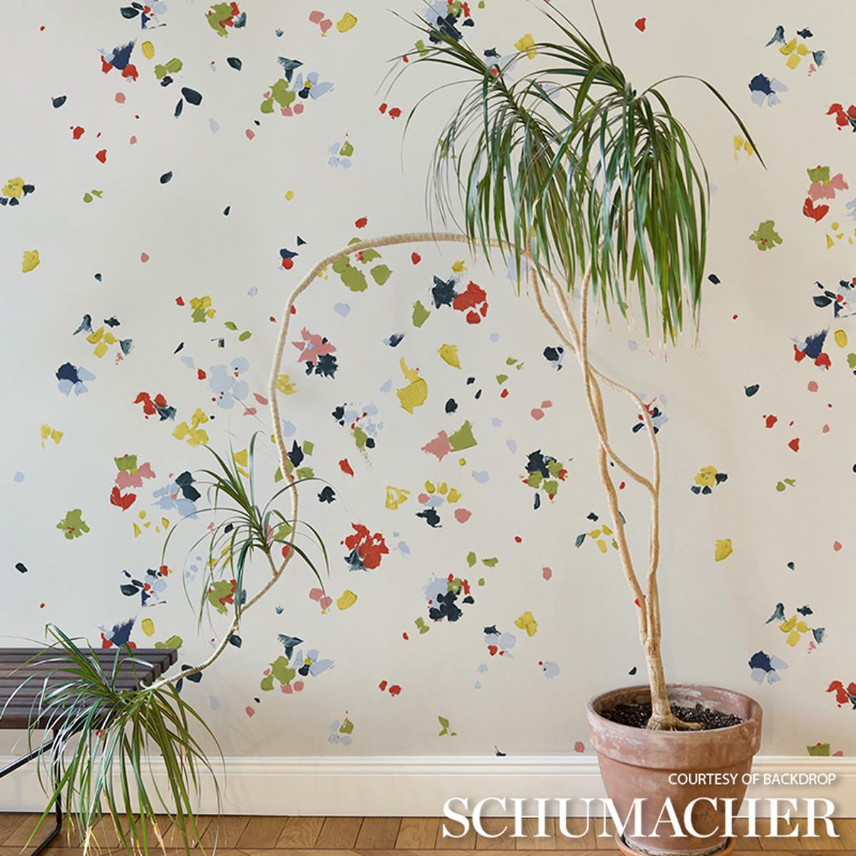 Schumacher Backdrop X Schumacher Fairfarren Soft Multi Wallpaper