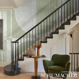 Schumacher Backdrop X Schumacher The Cloisters Panel Set Soft Green Wallpaper