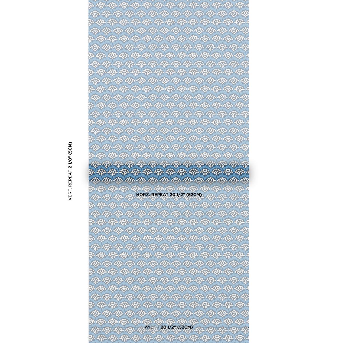 Schumacher Pollen French Blue Wallpaper