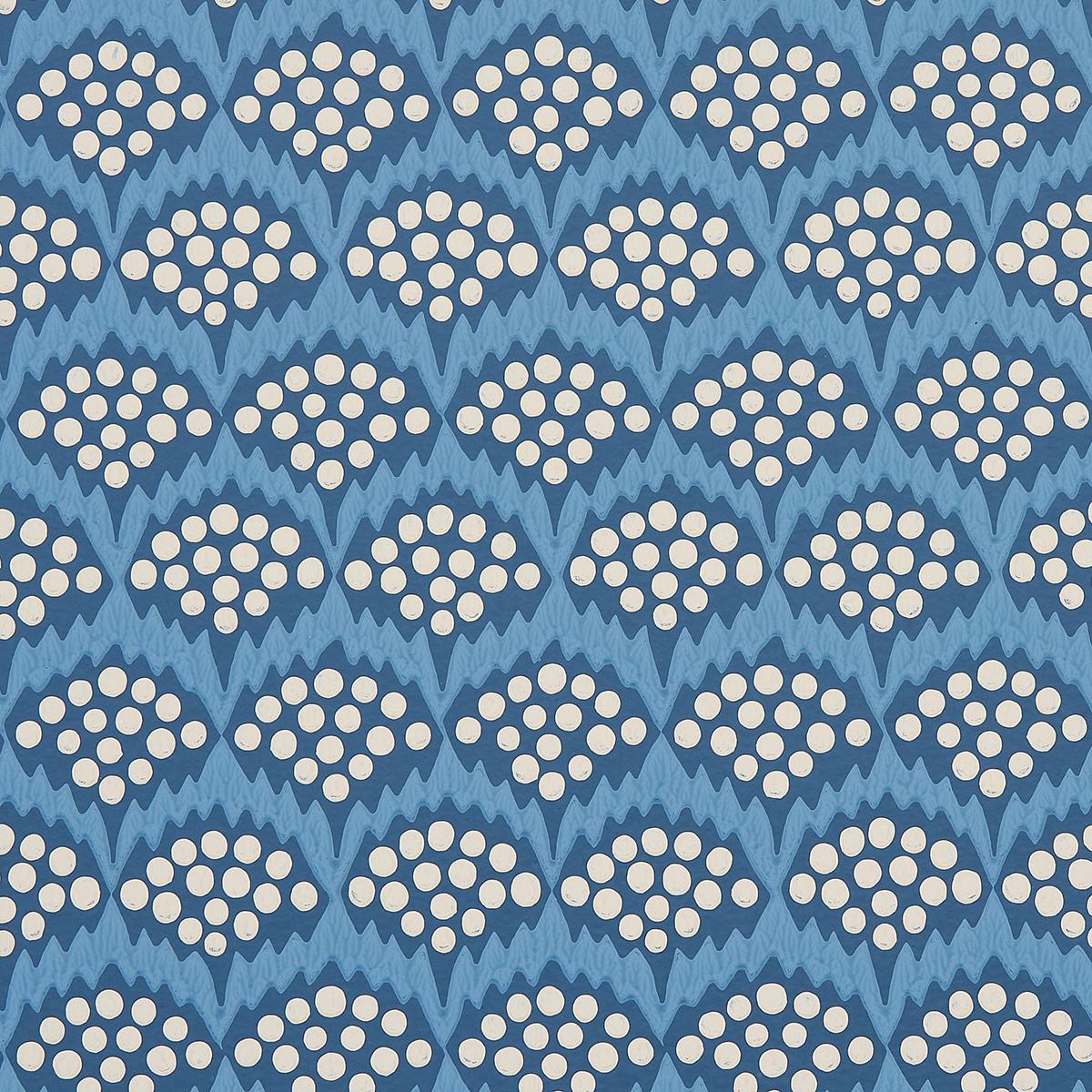 Schumacher Pollen French Blue Wallpaper