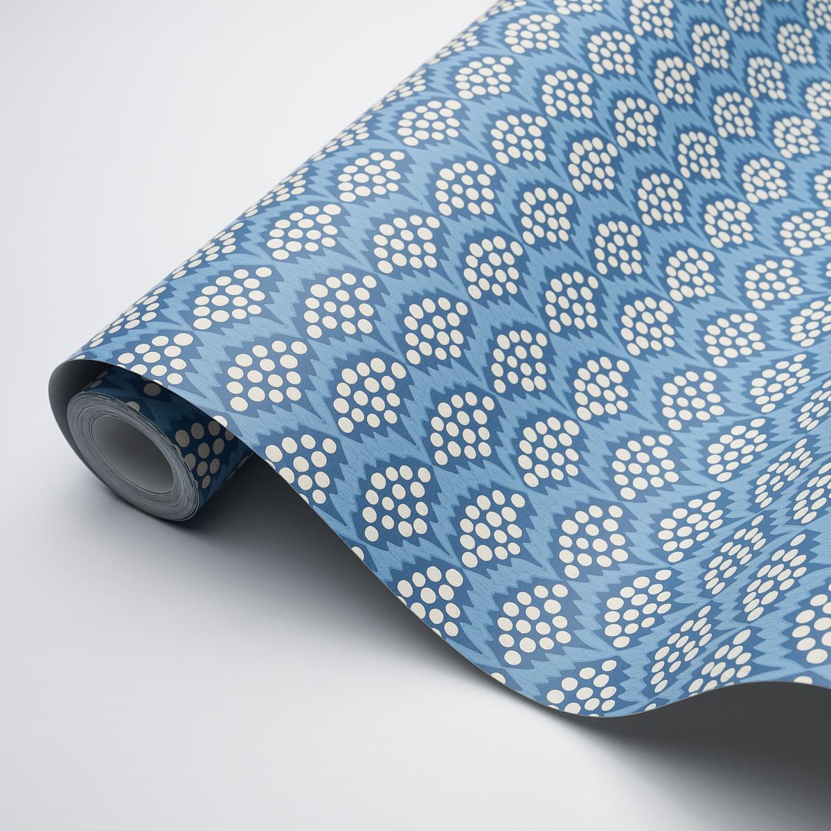 Schumacher Pollen French Blue Wallpaper