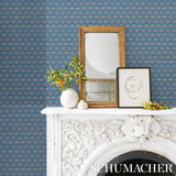 Schumacher Pollen French Blue Wallpaper