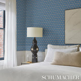 Schumacher Pollen French Blue Wallpaper