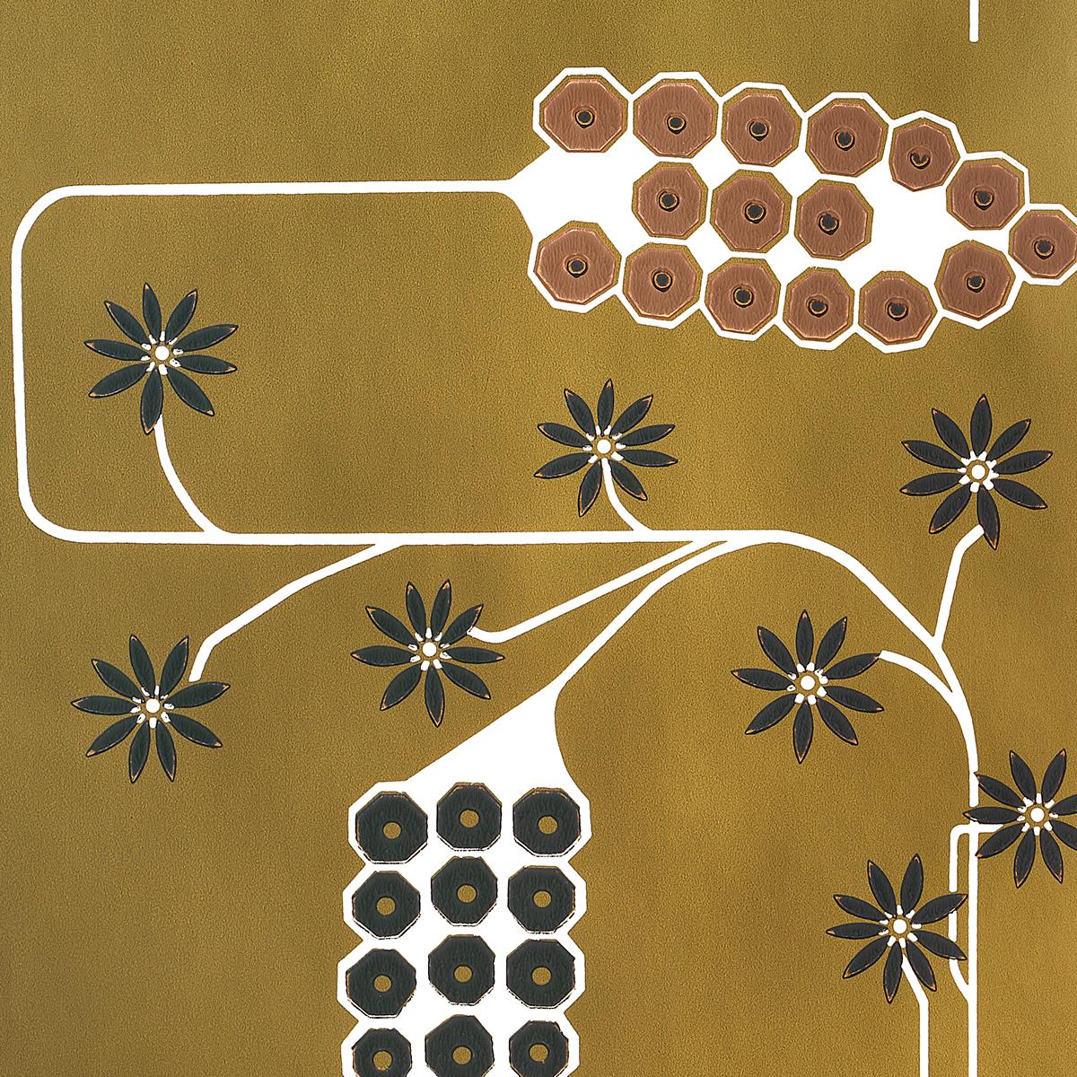 Schumacher Hollywood Grape Pale Gold Wallpaper