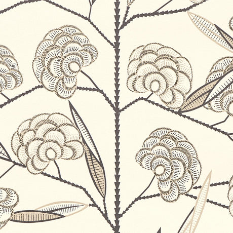 Schumacher Jacob'S Tree Black & Cream Wallpaper