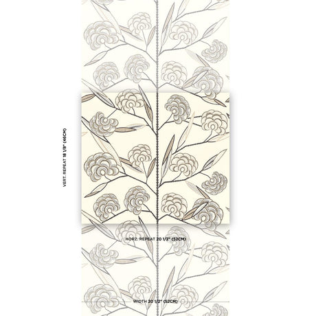Schumacher Jacob'S Tree Black & Cream Wallpaper