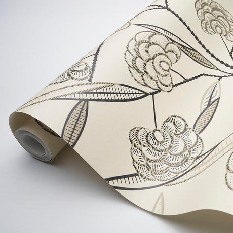 Schumacher Jacob'S Tree Black & Cream Wallpaper