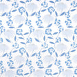 Schumacher Bouquet Toss Afternoon Blue Wallpaper