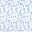 Schumacher Bouquet Toss Afternoon Blue Wallpaper