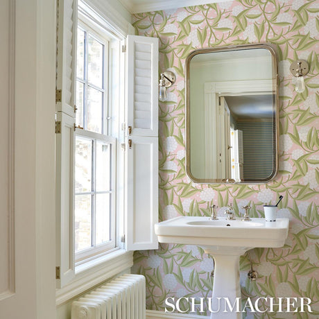 Schumacher Rubus Blush Wallpaper