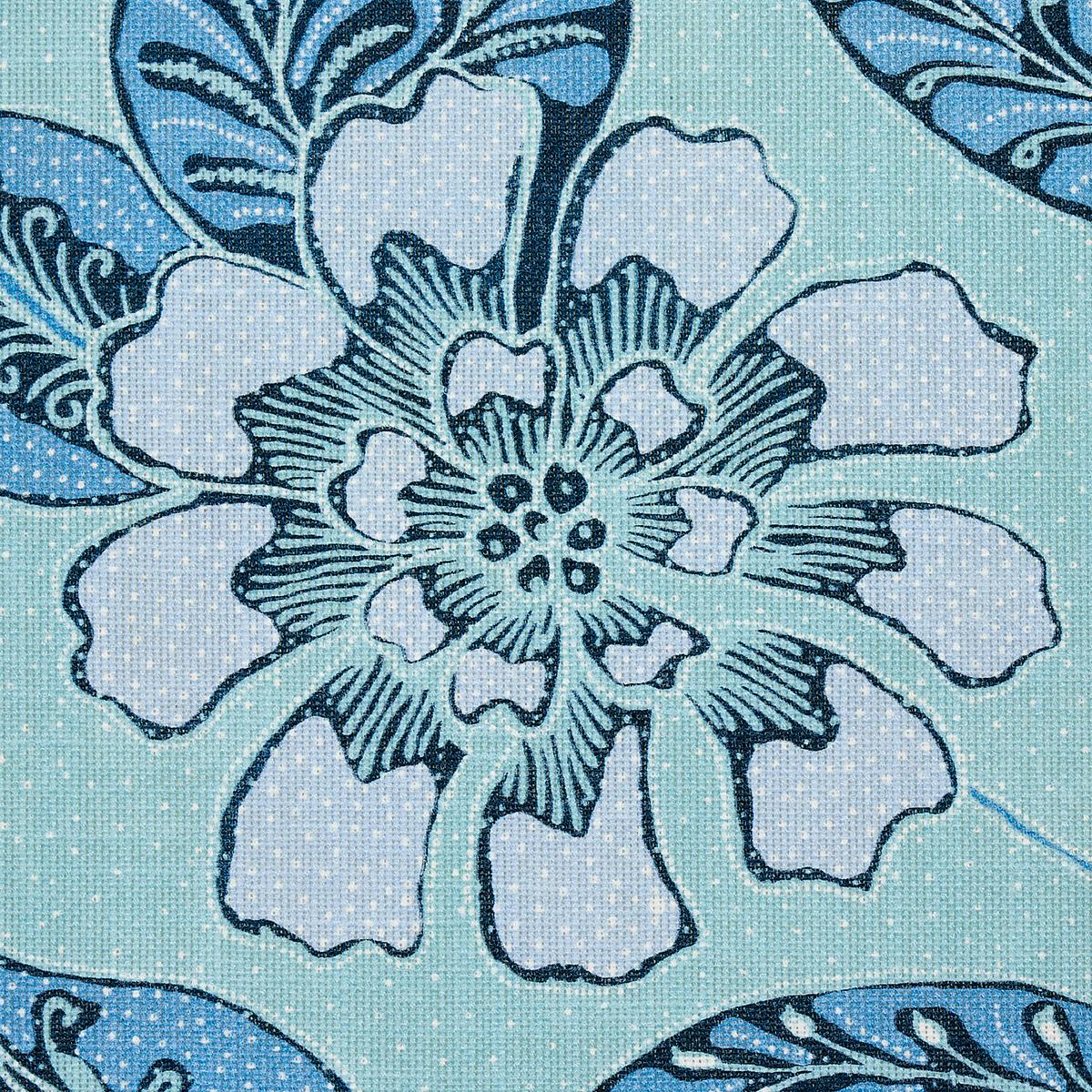 Schumacher Kava Cay Indoor/Outdoor Blues Fabric