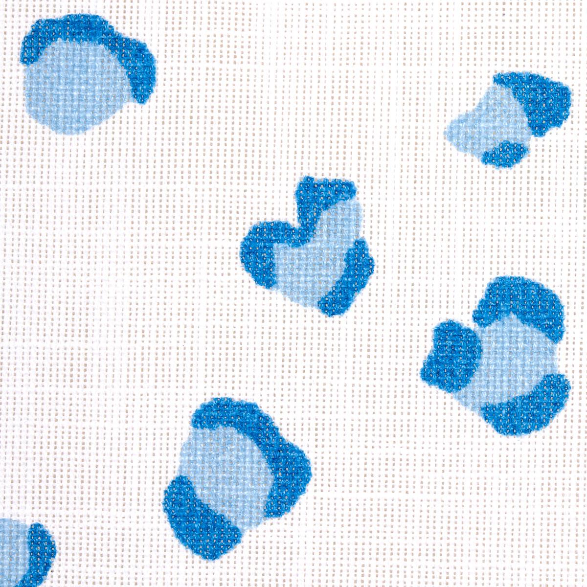 Schumacher Wild At Heart Indoor/ Outdoor Indigo Fabric