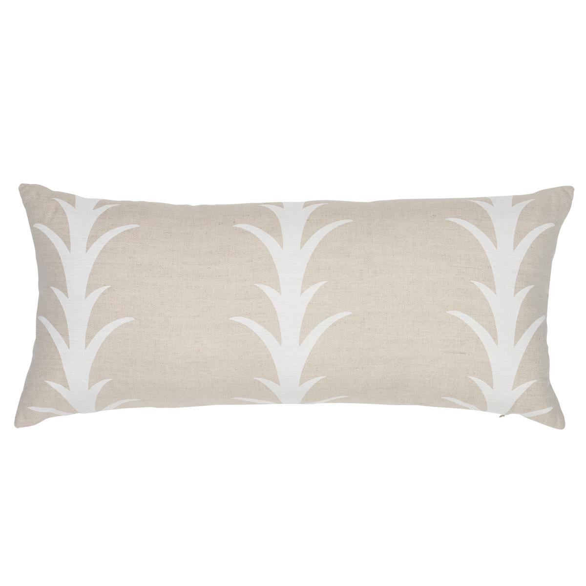 Schumacher Natural 30" x 14" Acanthus Stripe Pillow