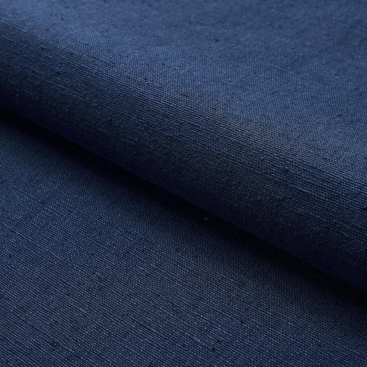 Schumacher Marco Performance Linen Indigo Fabric