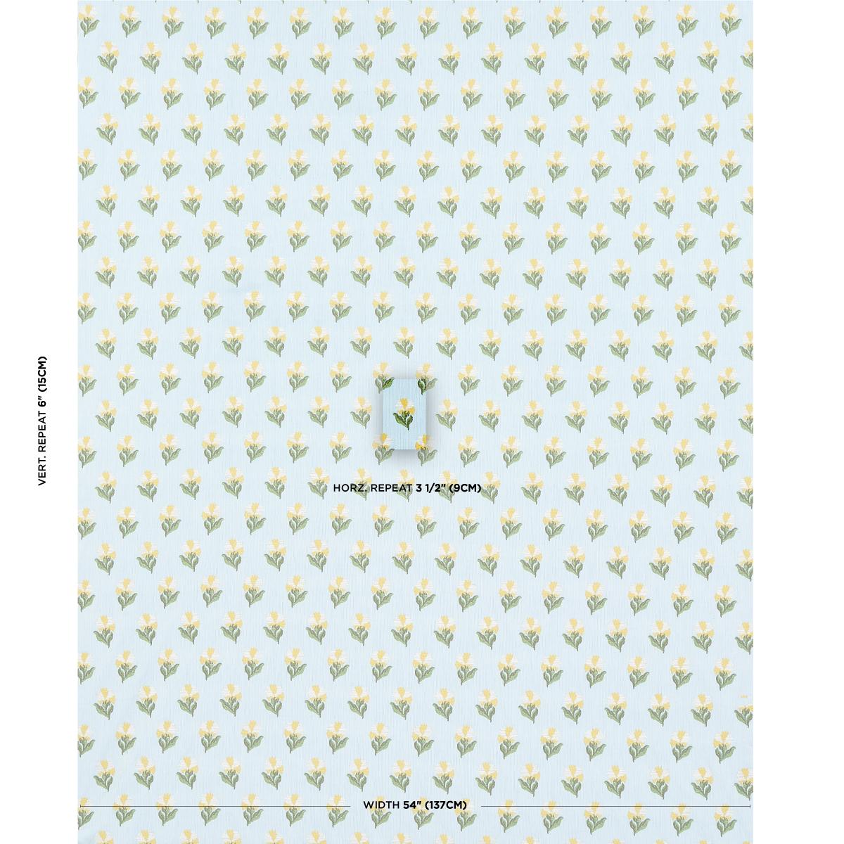 Schumacher Rosina Floral Marigold Fabric