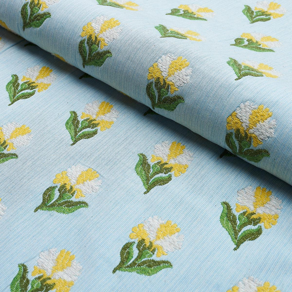 Schumacher Rosina Floral Marigold Fabric