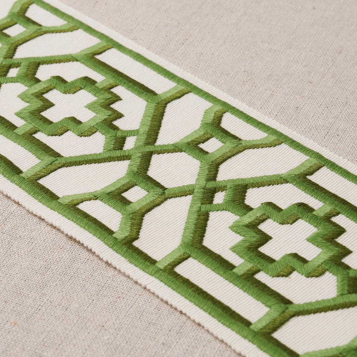 Schumacher Jade Zanzibar Trellis Tape