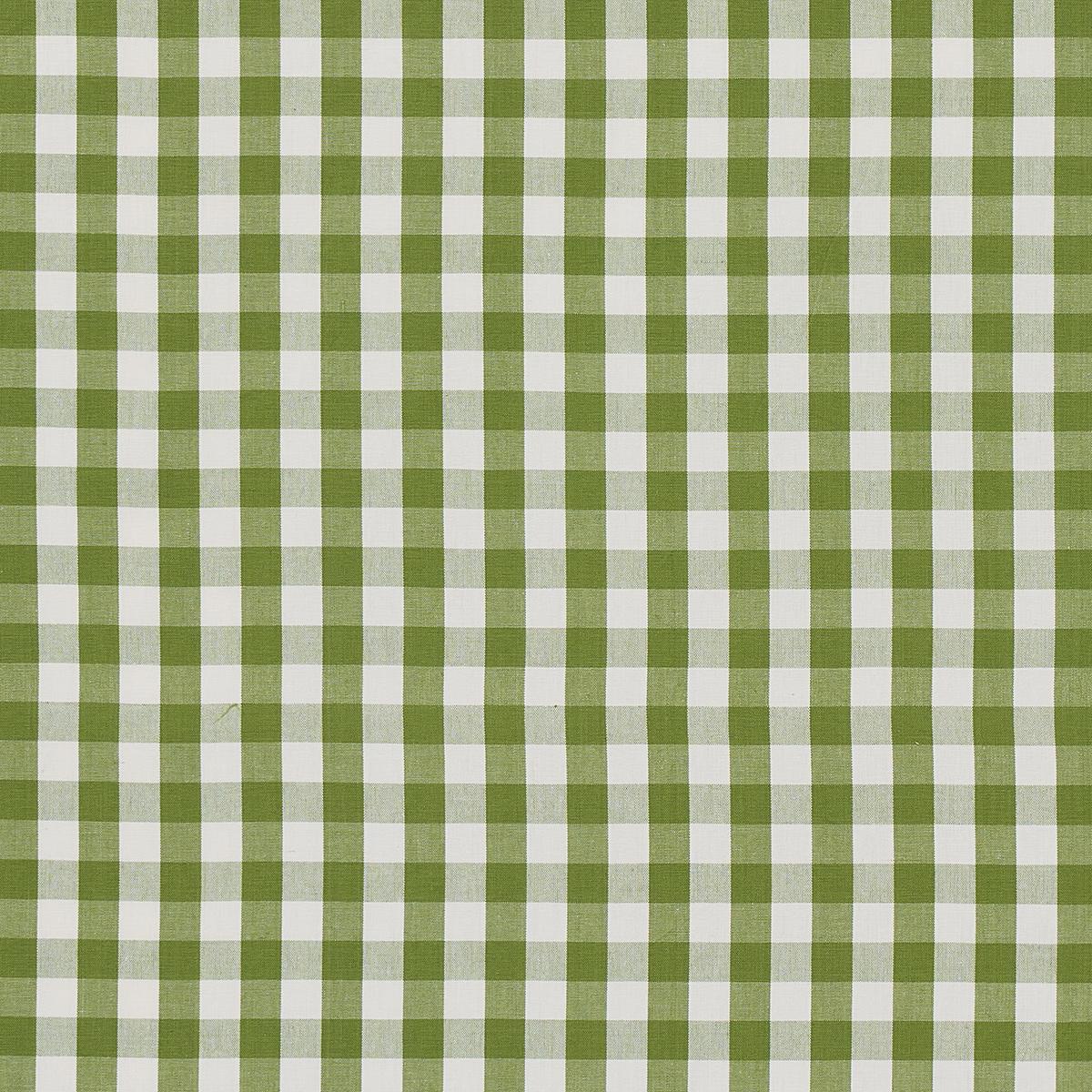Schumacher Elton Cotton Check Leaf Fabric