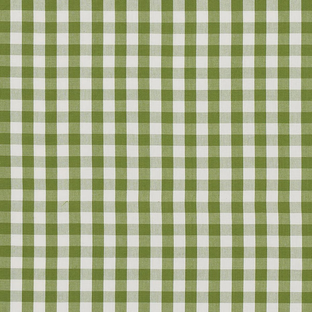 Schumacher Elton Cotton Check Leaf Fabric
