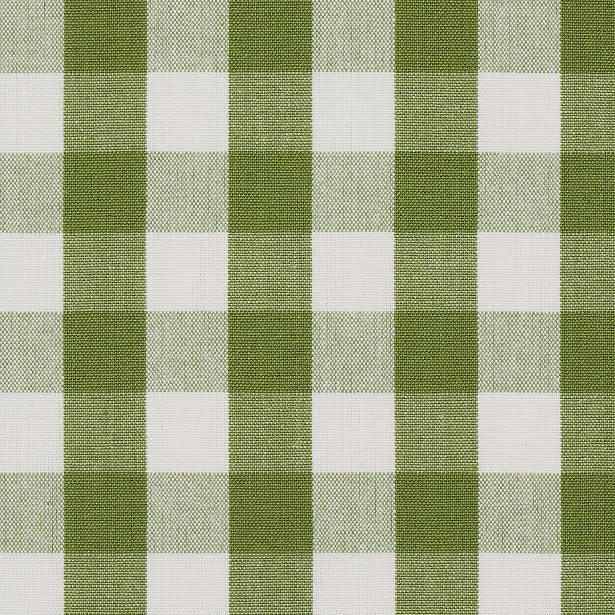 Schumacher Elton Cotton Check Leaf Fabric