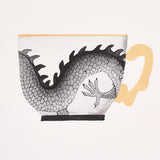 Schumacher Onie'S Teacups Ink Wallpaper