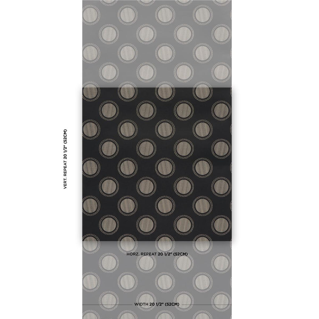 Schumacher Watermark Black & White Wallpaper