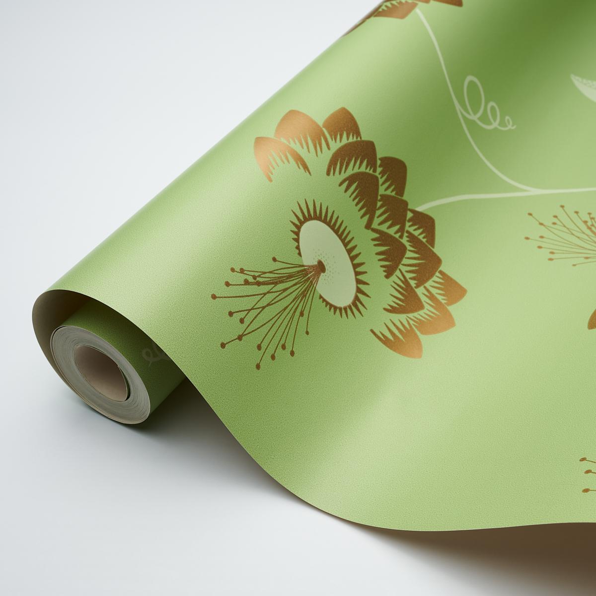 Schumacher Merlin Plough Green Wallpaper