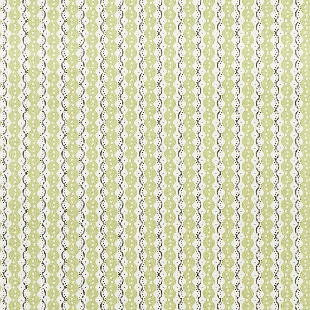 Schumacher Centipede Stripe Pea Wallpaper