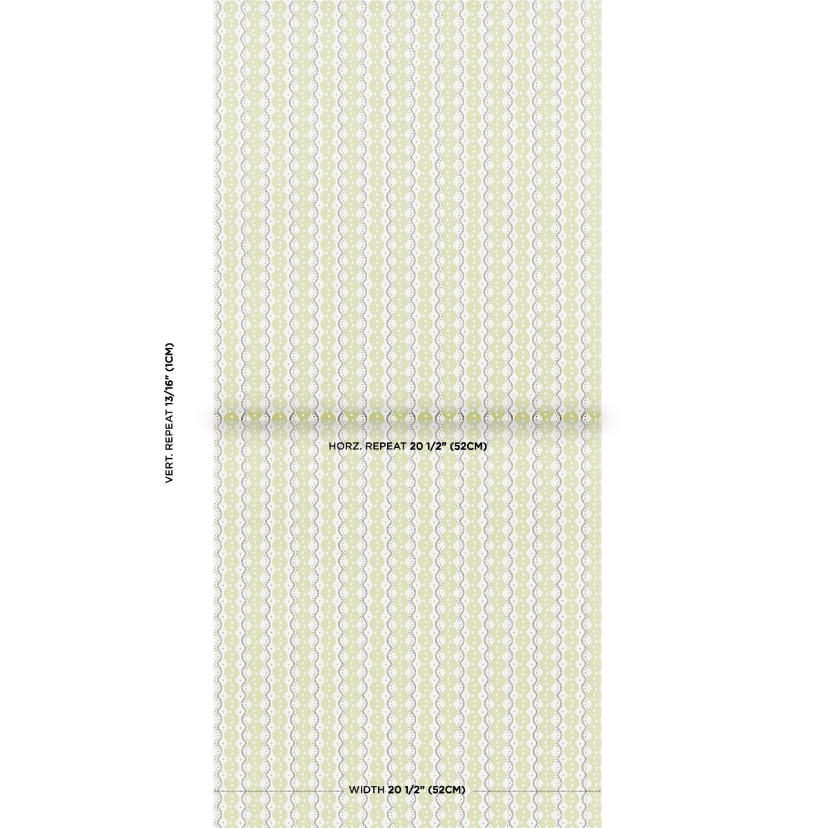 Schumacher Centipede Stripe Pea Wallpaper