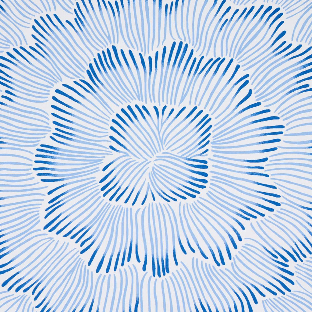 Schumacher Feather Bloom Blue Wallpaper