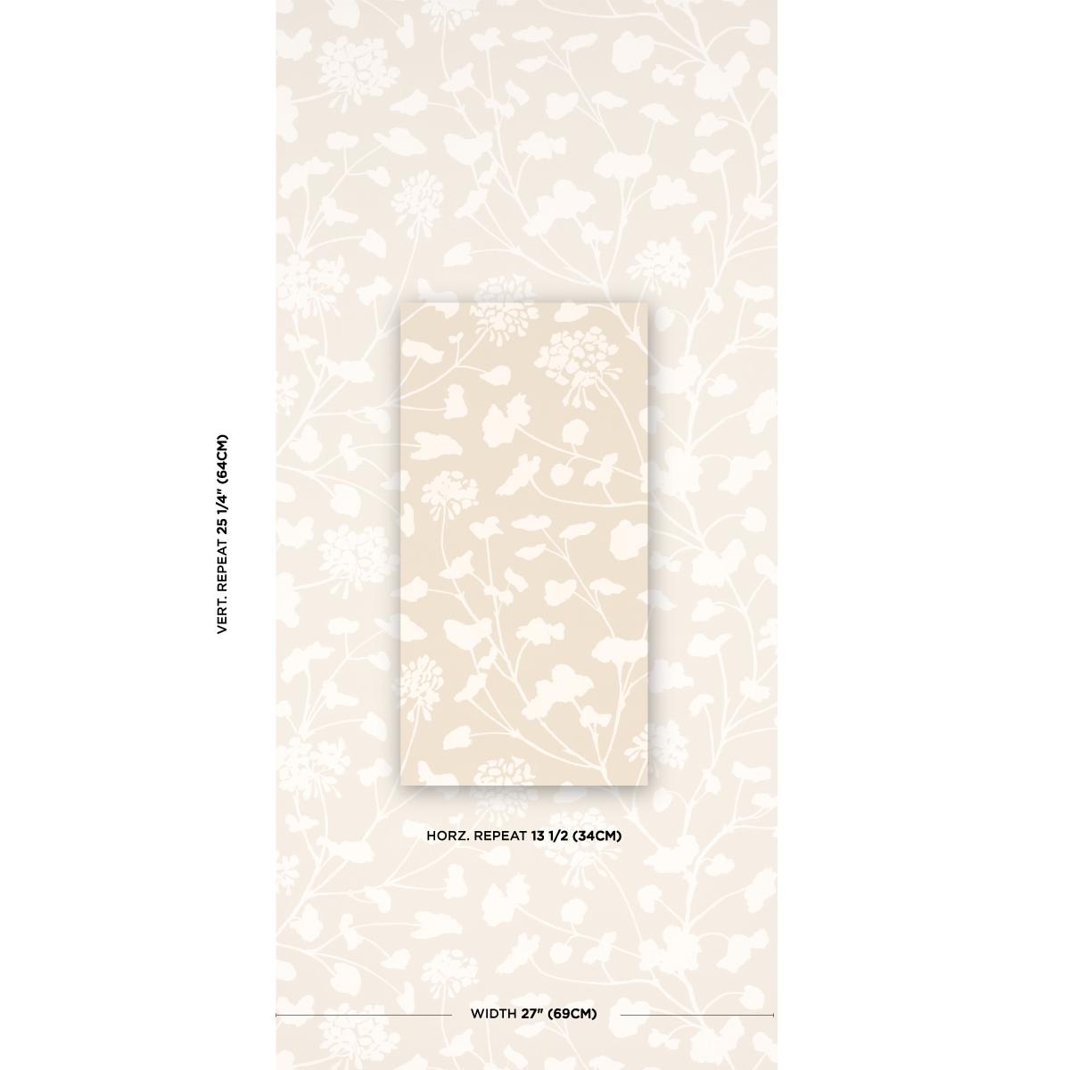 Schumacher Pennick Neutral Wallpaper